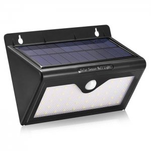 Solar Lights Outdoor Motion Sensor, IP64 Waterproof 46 LEDs Solar Wall Light Emergency Wall Lamp Garage Garden