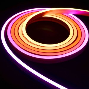 Square-shaped top view Dream Color DC24V Color Changing Neon Rope Lights - Neon Flex Dynamic DMX