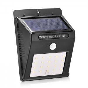 Bright Solar Lights Outdoor Motion Sensor, IP64 Waterproof 20 LEDs Solar Wall Light Emergency Wall Lamp Garage Garden