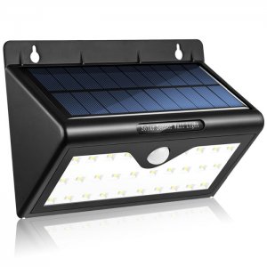 Solar Lights Outdoor Motion Sensor, IP64 Waterproof 28 LEDs Solar Wall Light Emergency Wall Lamp Garage Garden