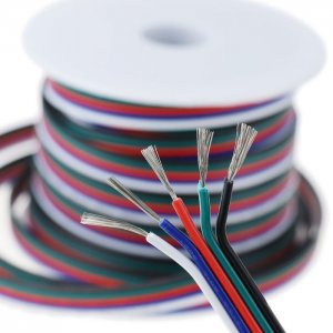 22 Gauge Wire - Five Conductor RGB+W Power Wire