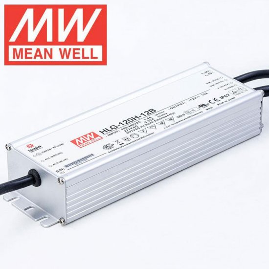 Mean Well LED Switching Power Supply - HLG Series 40-600W AC Dimmable LED Constant Current Driver - 12V DC, B-Type - Click Image to Close